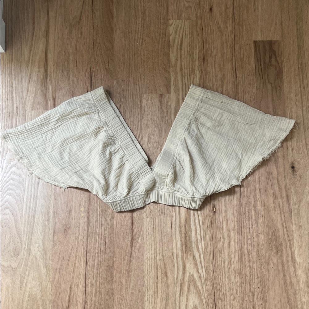 Cream Textured Aerie crop top